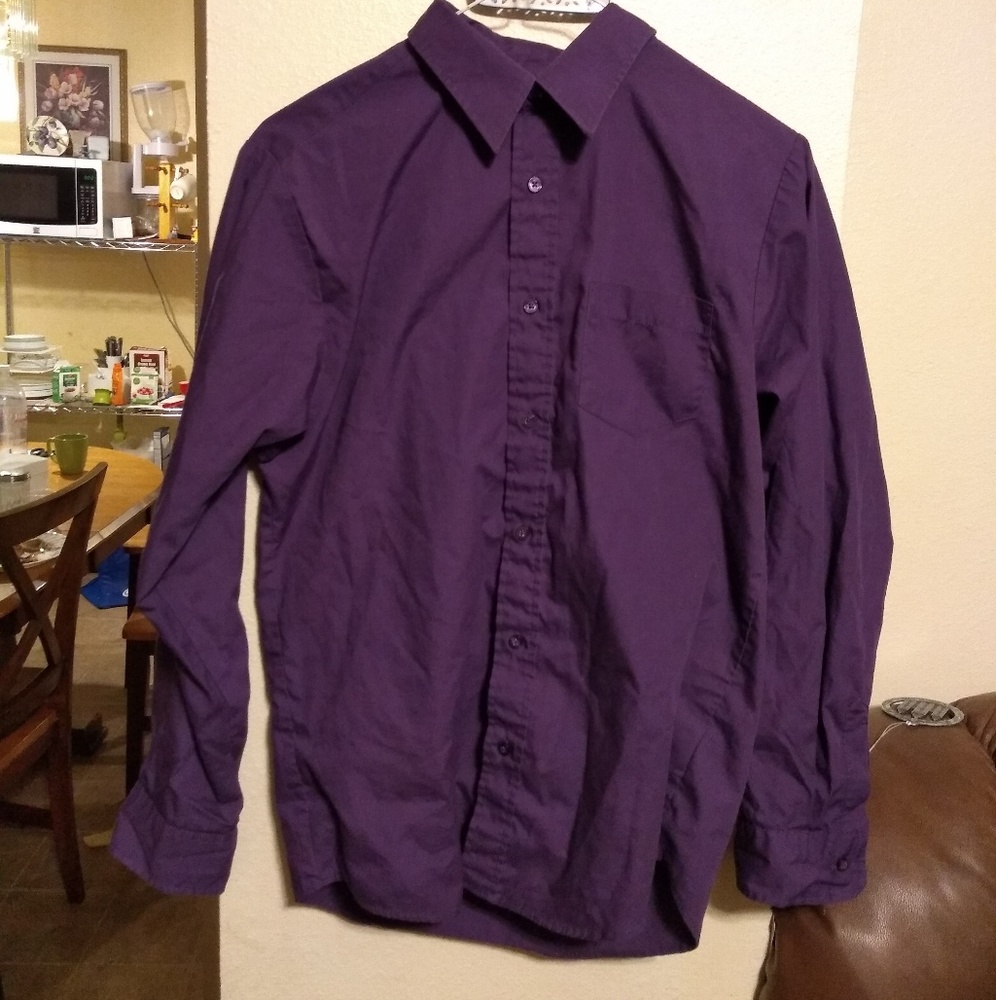 Purple button down